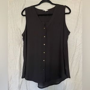 MAURICES BLACK BUTTON DOWN TANK TOP